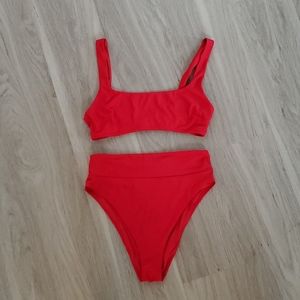 Aerie high cut cheeky & scoop swimsuit set M/M